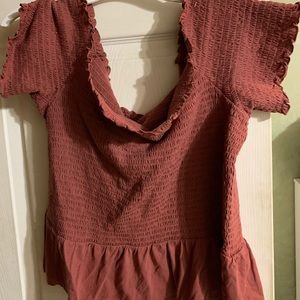 AE off the shoulder peplum top